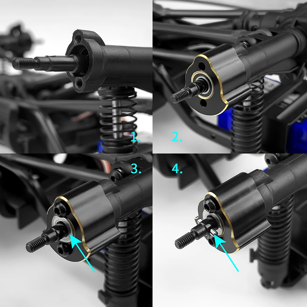 AXSPEED +5mm/+11mm 황동 스티어링 링크 블록 1/18 RC 크롤러 자동차 TRX4-M 확대 업그레이드용 너클/후면 CVD 샤프트 드라이브 키트