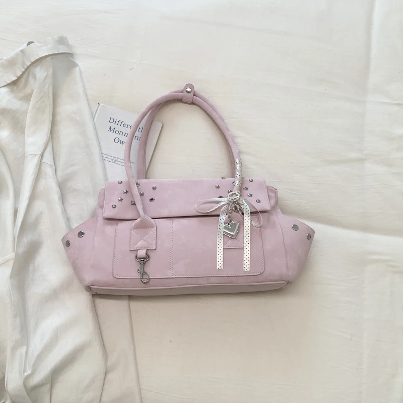 Damen PU-Leder Nieten-Stern-Handtasche: Süße, coole Nischen-Ästhetik für den Alltag – Umhängetasche und Shopper 2026 – Neue Handtaschen und Geldbörsen – Detail 12