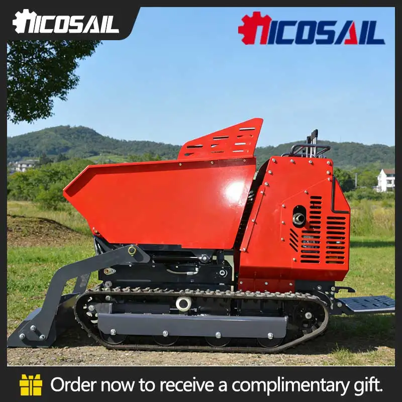 4x4 Site Dumper 1 Ton CE Approved Hydraulic Tipper for Construction Narrow Space Use