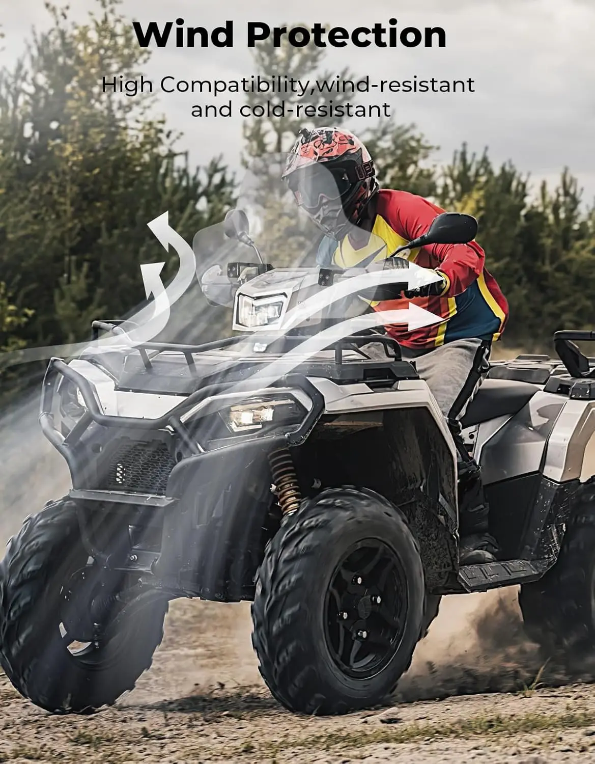 KEMIMOTO-ATVアルミニウムブラケット付きフロントガラス、Polaris Sportsman 570、850、450、sp、epsプレミアムツーリングxp 1000と互換性があります