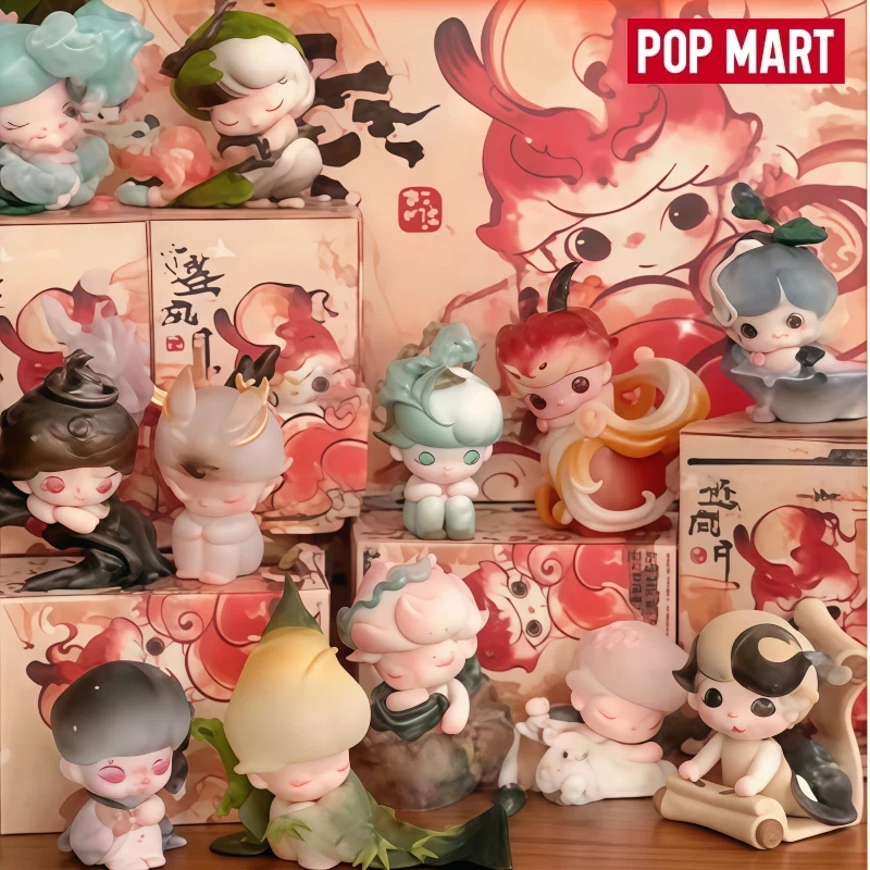

POPMART DIMOO Wind And Moon Lamp Series Blind Box Figure Decorative Ornament Collectible Doll Gift For Desktop Toy Collectors