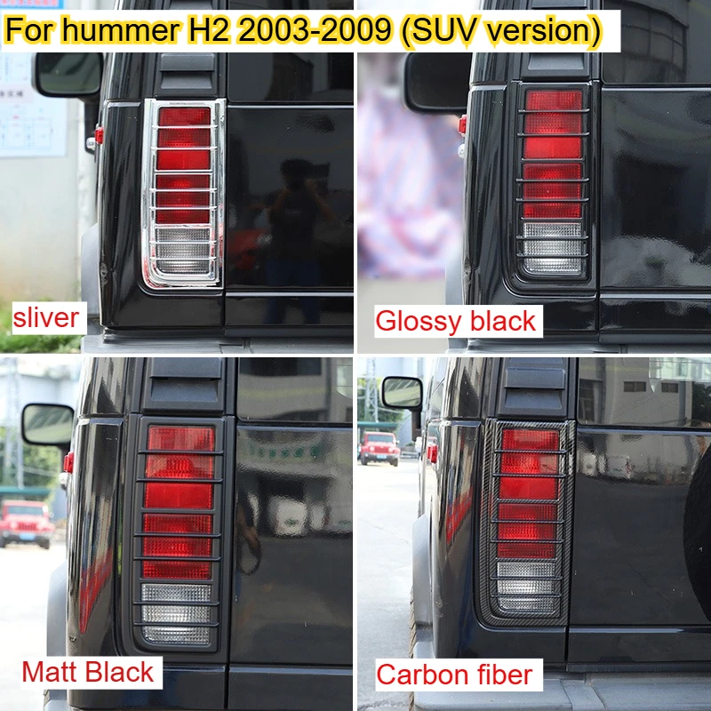 

For HUMMER H2 2003-2009 ABS Car Rear Bumper Tail Light Cover Trim Back Lamp Protection Frame For Auto Car Accessories