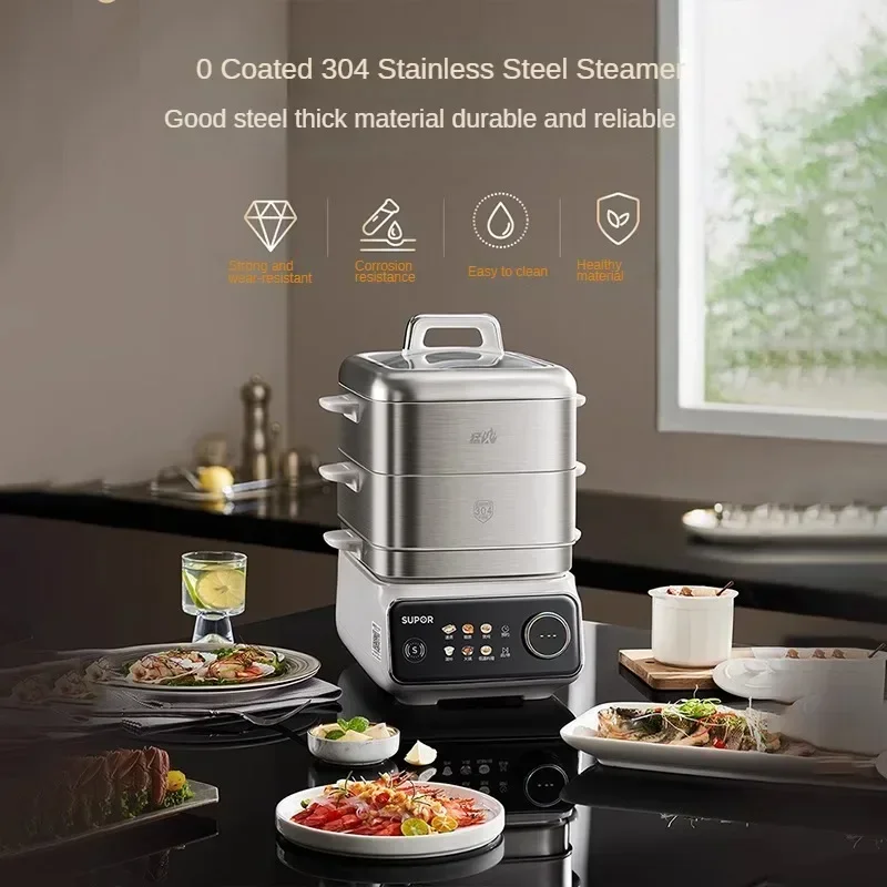 Supor ZN32FC913 Electric Steamer Multi-functional Household Stainless Steel Integrated Pot Multi-layer Large-capacity Steamer