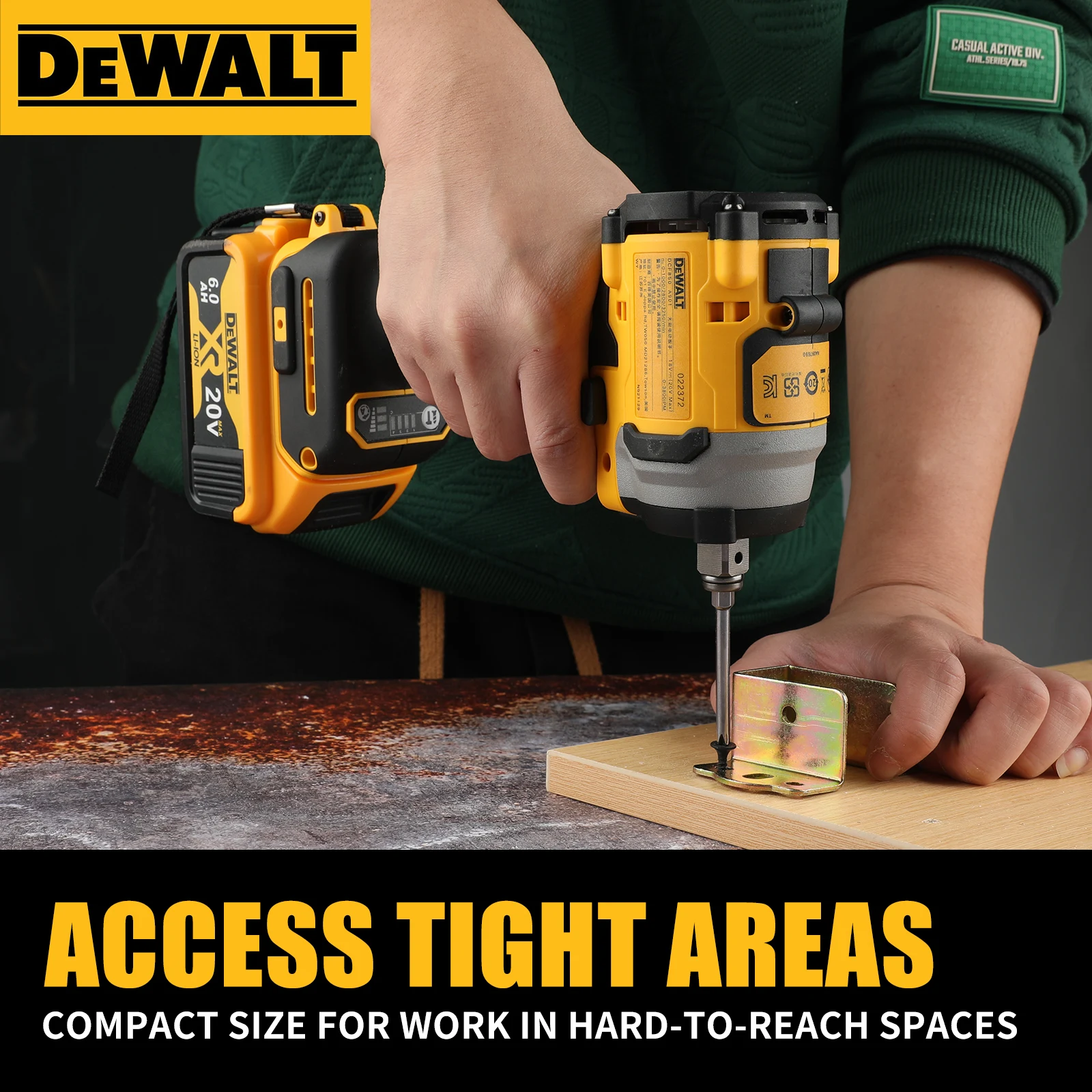 DeWalt DCF850 - 20 فولت ليثيوم - مفتاح ربط لاسلكي أيوني - عزم دوران عالي، أداة طاقة قابلة لإعادة الشحن للمحترفين والأعمال التجارية