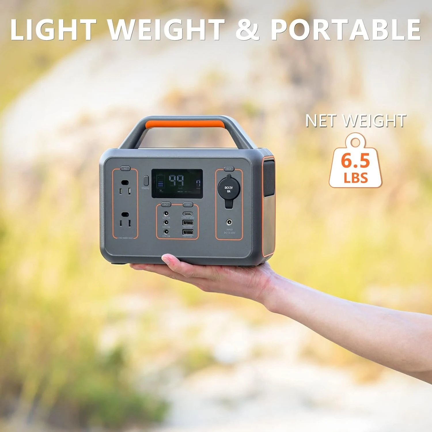 

300W Solar Generator with 100W Solar Panel Included, 280Wh Portable Power Station with AC Outlet USB Port