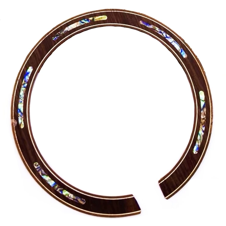 2x Guitar Rosette Abalone Rosewood Inlay Luthier B10