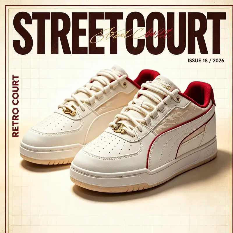 2026 PUMA Caven III Year 406787-01 Of The Horse Limited Edition Sneakers, Unisex 2026 Spring Retro Skate Casual Sports Shoes