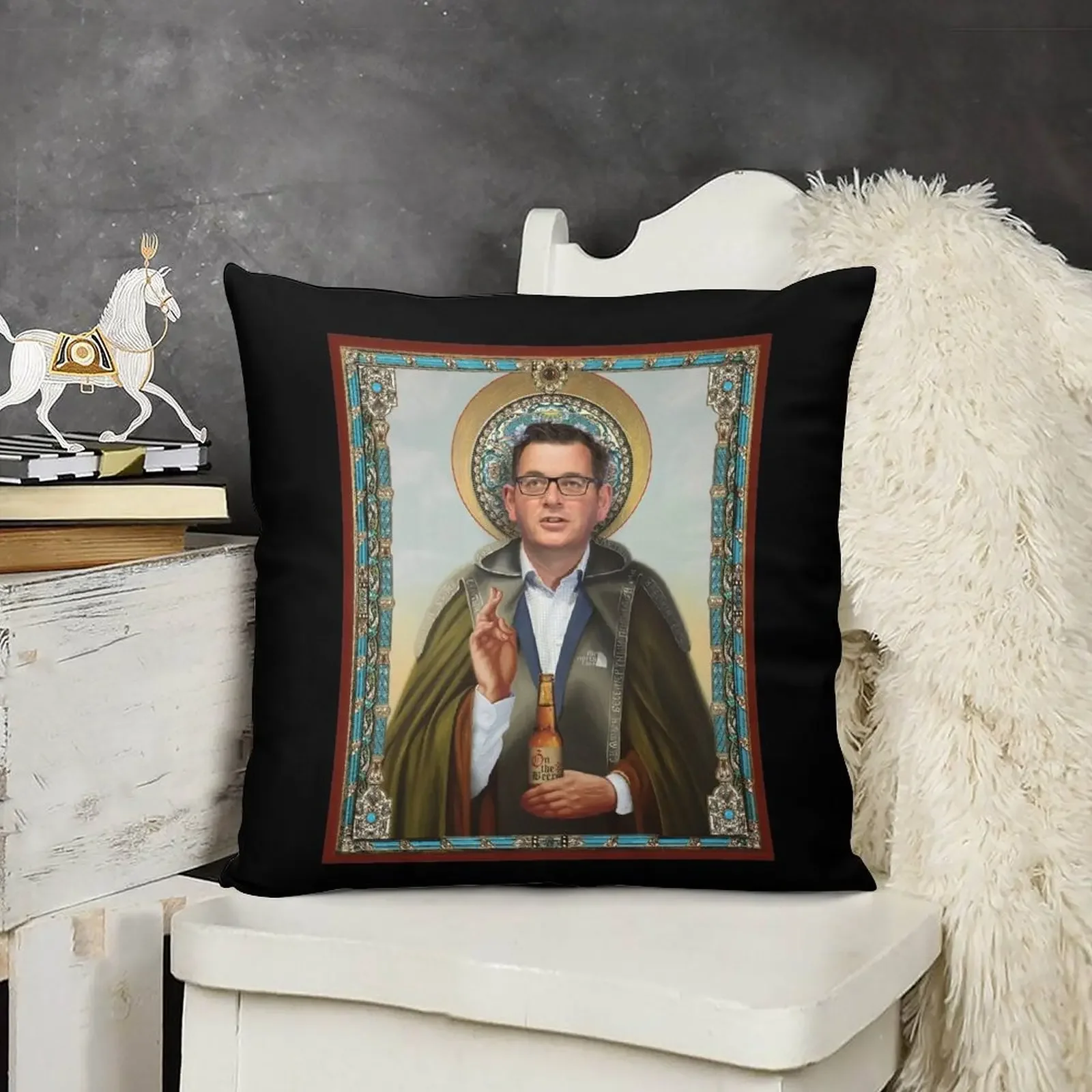 Saint Dan Andrews Throw Pillow covers for pillows Decorative Cushions Elastic Cover For Sofa pillow