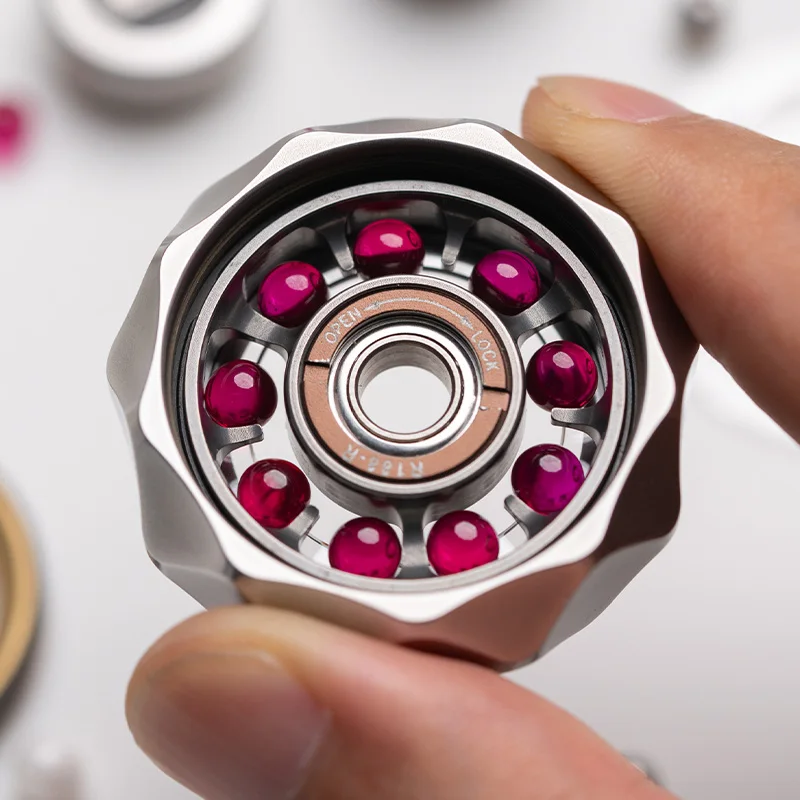 LAUTIE BIT05 mécanique métal EDC Fidget Gyro bricolage accessoires verre saphir entretoise 5mm perle accessoires modifiés