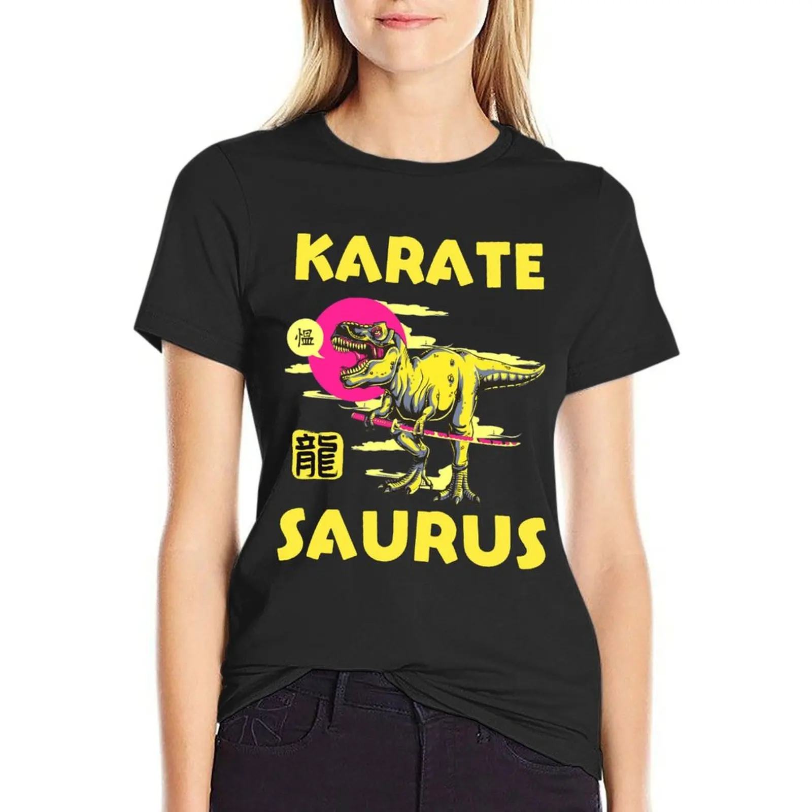 

Funny Karatesaurus Karate Saurus Dinosaur T-Shirt sublime hippie clothes aesthetic clothes Aesthetic clothing Top Women