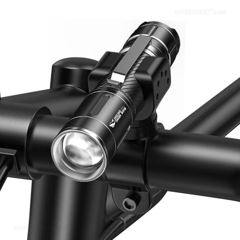   Уличный фонарь, портативный, с мощным светом, переменным фокусом, с прожектором, боковым светом, большой дальности, перезаряжаемый через USB, светодиодный светильник