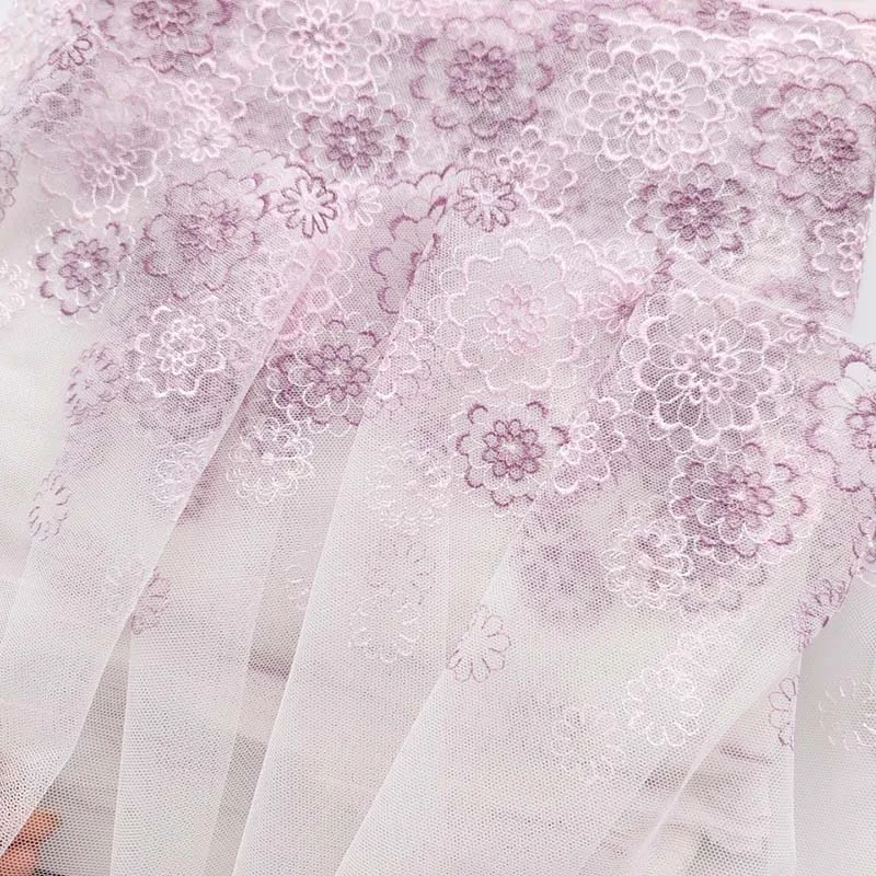 

39Yards Vintage Style Embroidered Lace Trim Purple Tulle Dress Costume Decor Garment Material Needlework Sewing Accessories New
