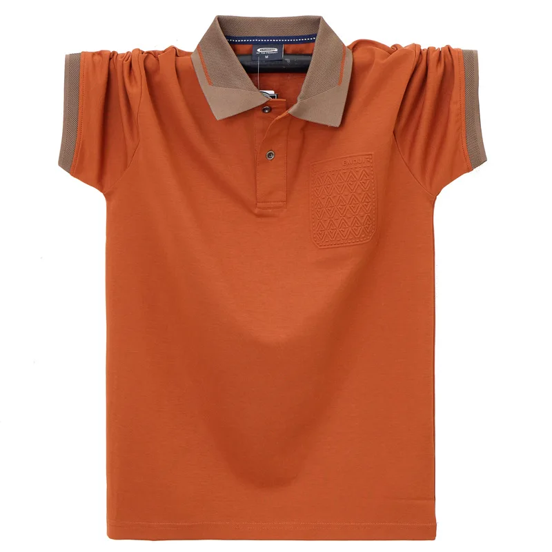 New summer model Polo shirt men's summer Lapel short-sleeved T-shirt business casual top men Large size 6XL7XL