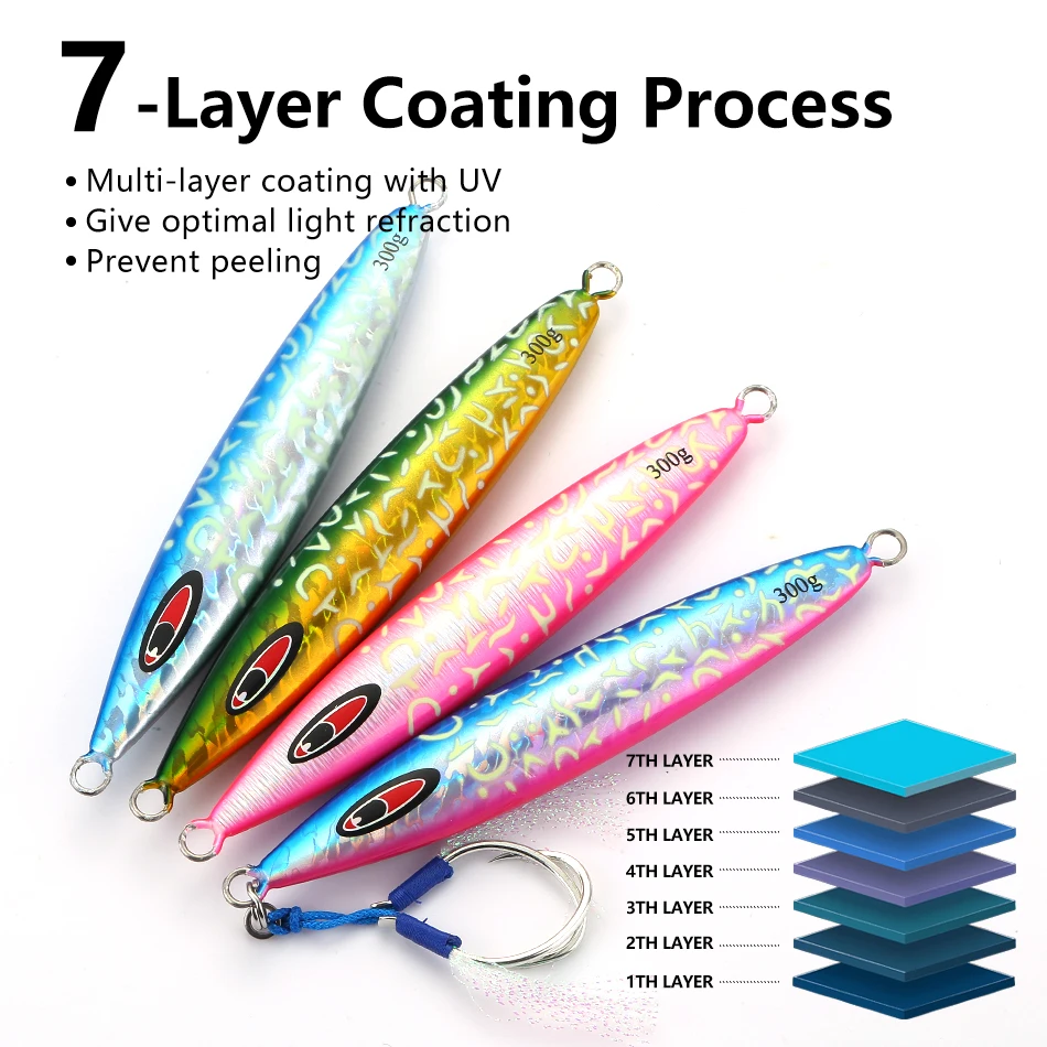 Mookzz Metal Jig – Jigging lento en mar, cebo artificial biónico - imagen 5