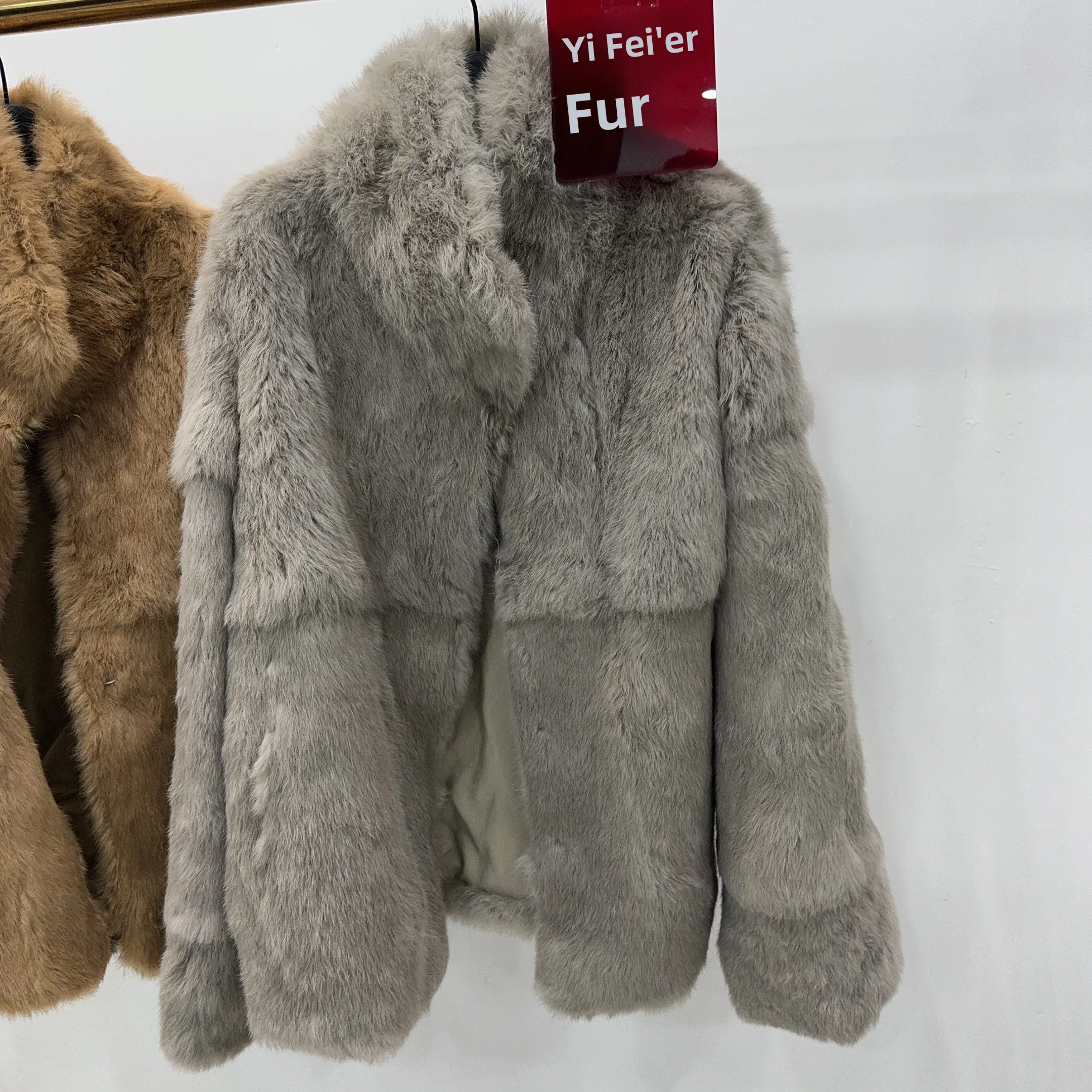 เสื้อโค้ทขนกระต่ายแท้สำหรับผู้หญิง แบรนด์ Jaet Tagkita รุ่น Young Faionable ทรงหลวม สไตล์หวาน สำหรับฤดูหนาว