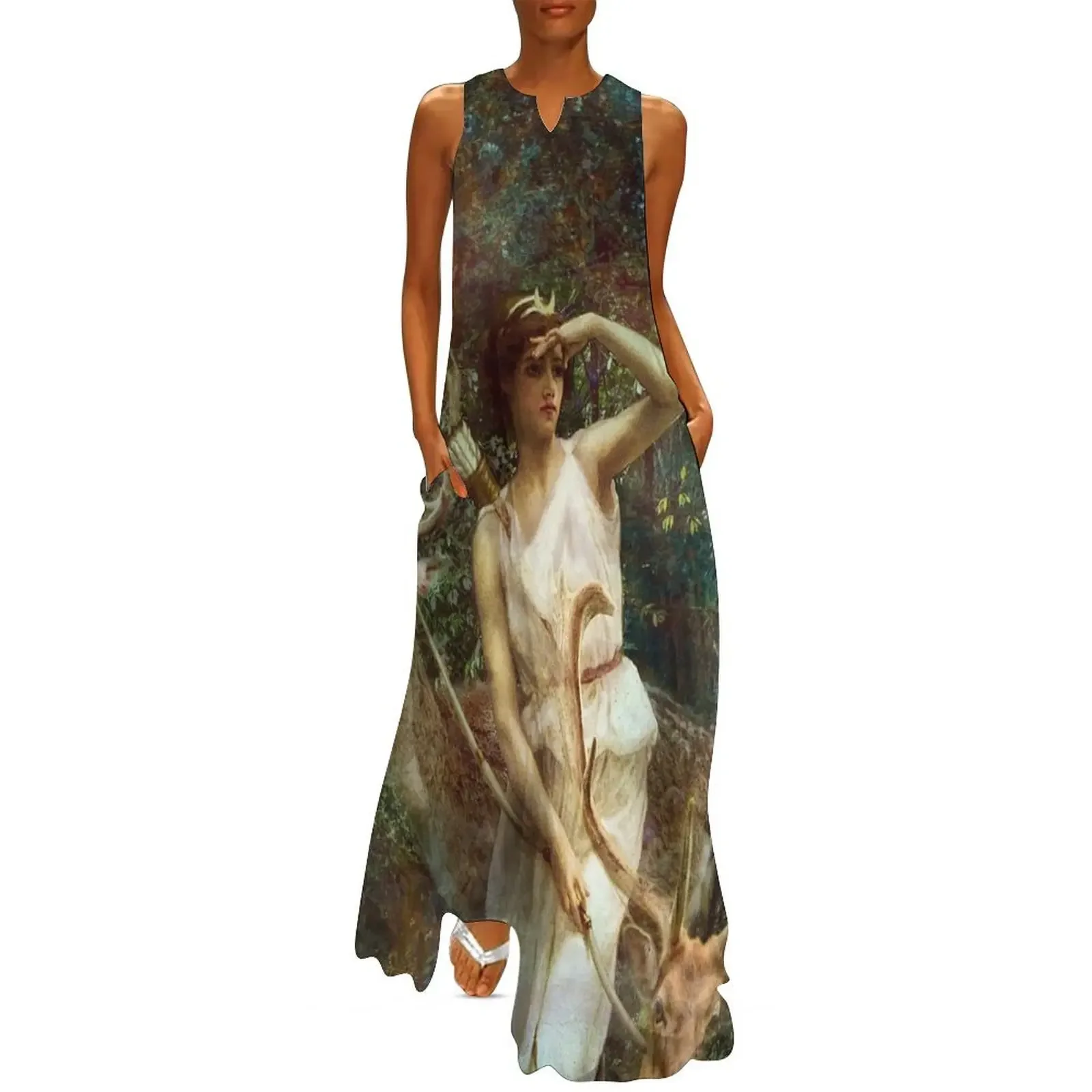 

Diana Nemorensis, Goddess of the Woodland Long Dress Elegant gown dresses for woman Dresses gala Dress