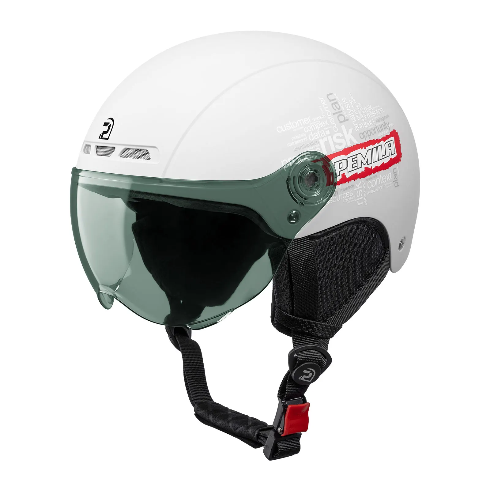 PEMILA Unisex Erwachsenenhelm, Verstellbare Schutzbrillenlinse, Verdickte Ohrpolster, ABS- & EPS-Innenfutter, Sicher und Leicht für Pendler-E-Bikes – Detail 5