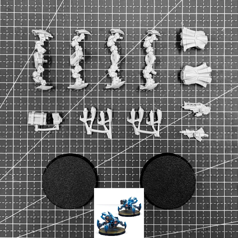 40mm Base Diecast Resin Assembled Model Kit War Game Chess PanOceania Dronbot Remotes Unassembled Unpainted