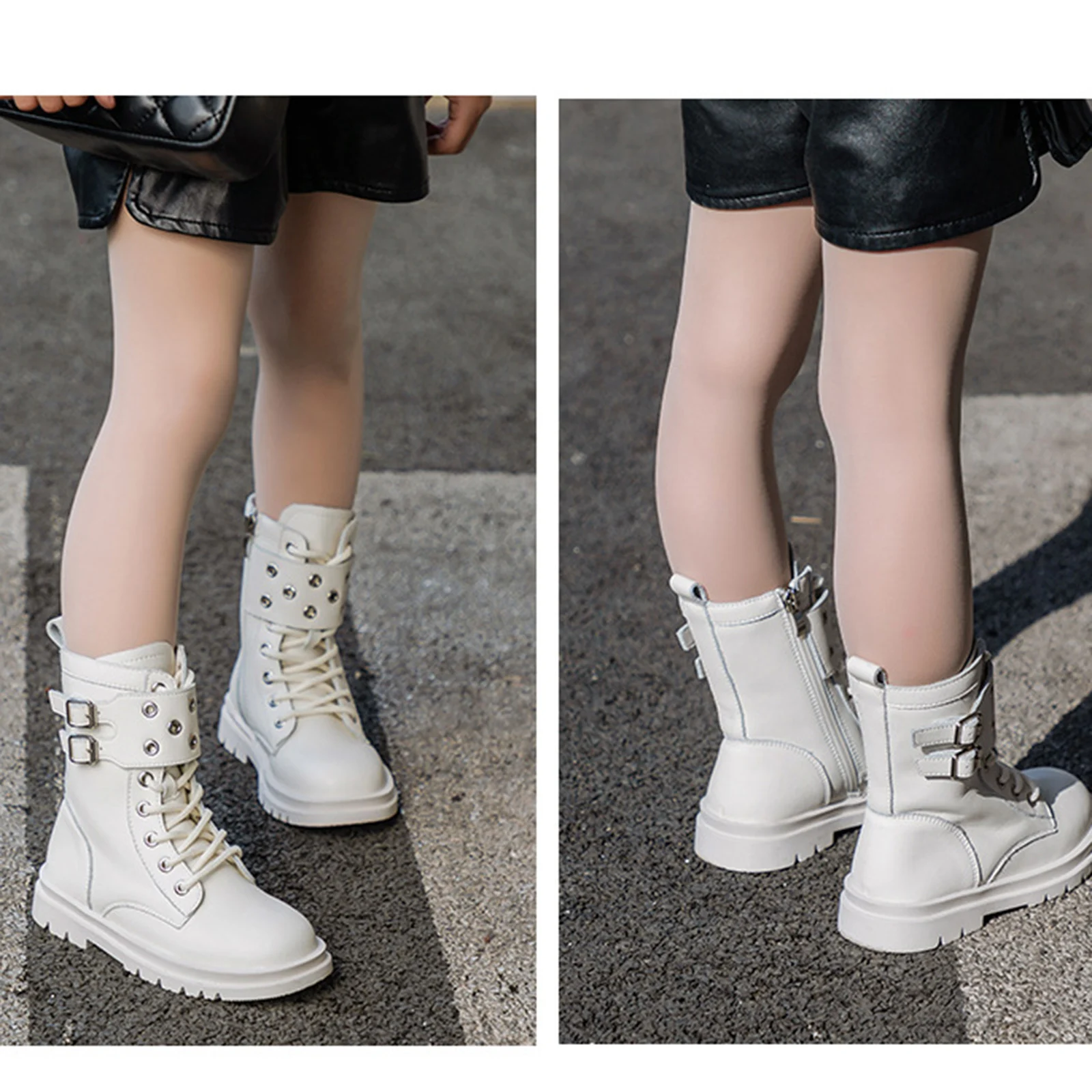 

2026 New Girls Fashion Single Boots Spring Autumn Classic Comfortable Non-slip PU Leather Short Boots British Style Riding Boots