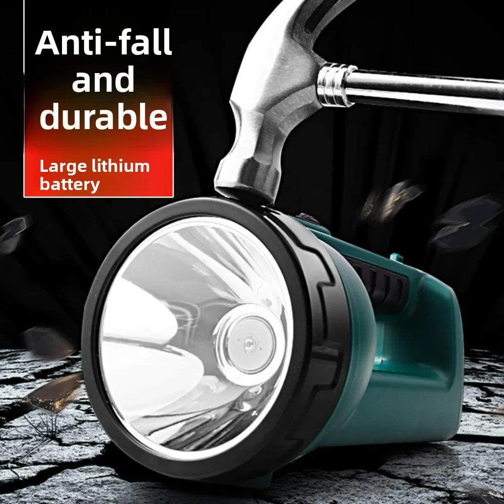 High-Power LED Rechargeable Handheld Spotlight – Ultra-Bright Long-Range Flashlight for Fire Emergency Outdoor Patrol & Search