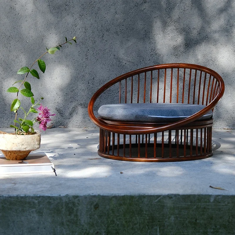 

Ручной бамбуковый стул, круглый открытый фрейм LOUNGE CHAIR, эко-дружественный акцент стул для современного домашнего декора BOHO