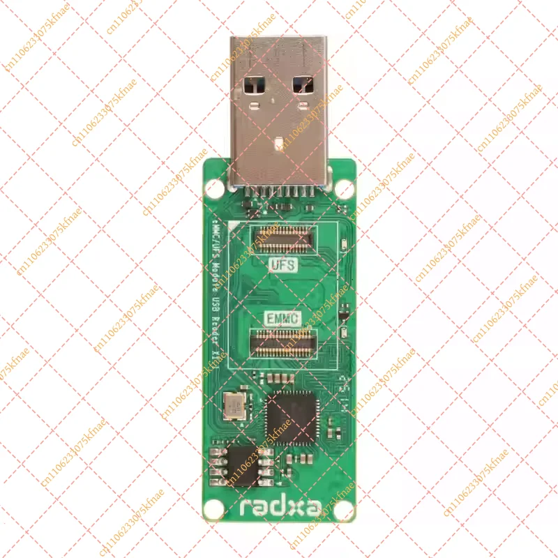 Radxa USB 3.0 eMMC & UFS 2-in-1 Card Reader - Dual Protocol High-Speed Adapter for eMMC/UFS Modules