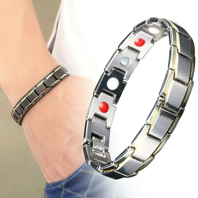 Pulsera magnética clásica para aliviar el dolor de artritis, joyería energética para hombres, Fitness, pérdida de peso, brazaletes para el cuidado