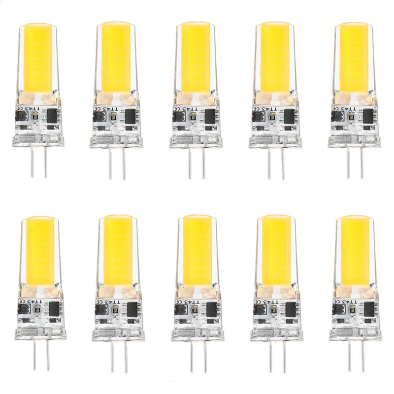 6- 10Pcs G4 Led Bulb 9W 6W AC/DC12V/AC220V Silicone Lamp Warm white/White l 360 Degree Angle LED Light