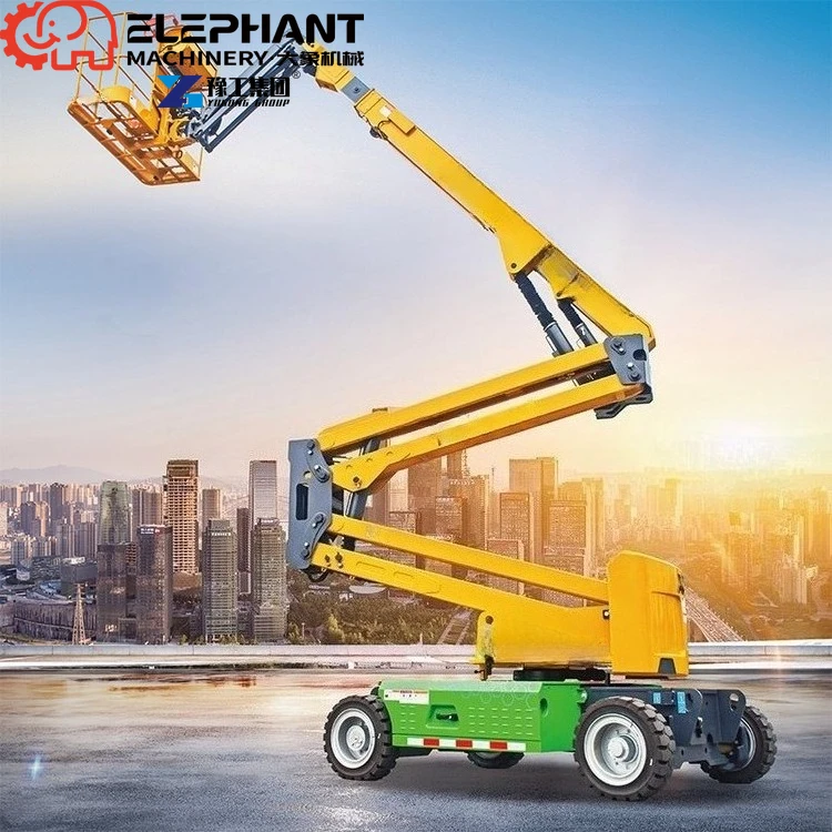 Wide Working Range Electric Hydraulic Telescoping-boom Crane Platform Lift Battery Optional 12.5m Working Height 200kg Capacity