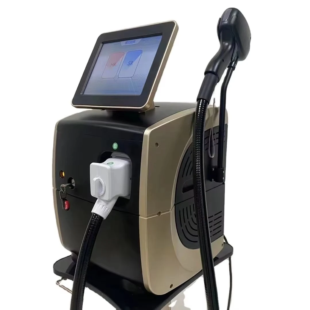 Portable 808 755 Alexandrite Device 3 Waves Permanent Professional Diode Ice Titanium Laser Body Hair Removal Machine