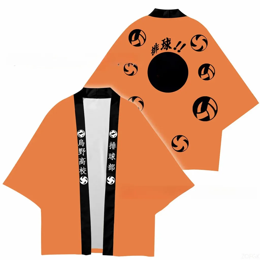 الكرة الطائرة الشباب أنيمي خمسة مخلب ريشة كيمونو 3D الطباعة سترة أعلى #6