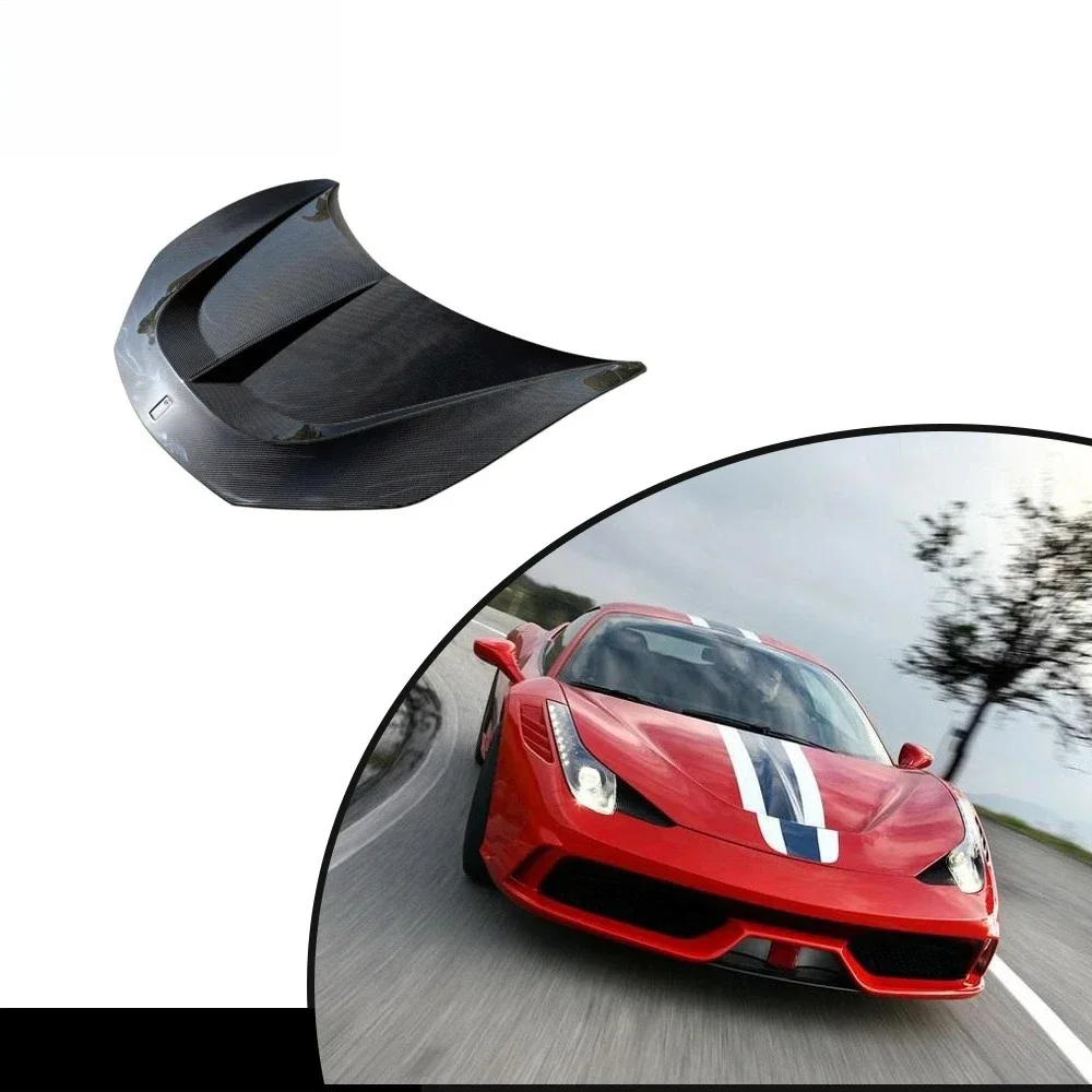 High Quality For Ferrari 458 Carbon Fiber Hood 2D 2014-2015