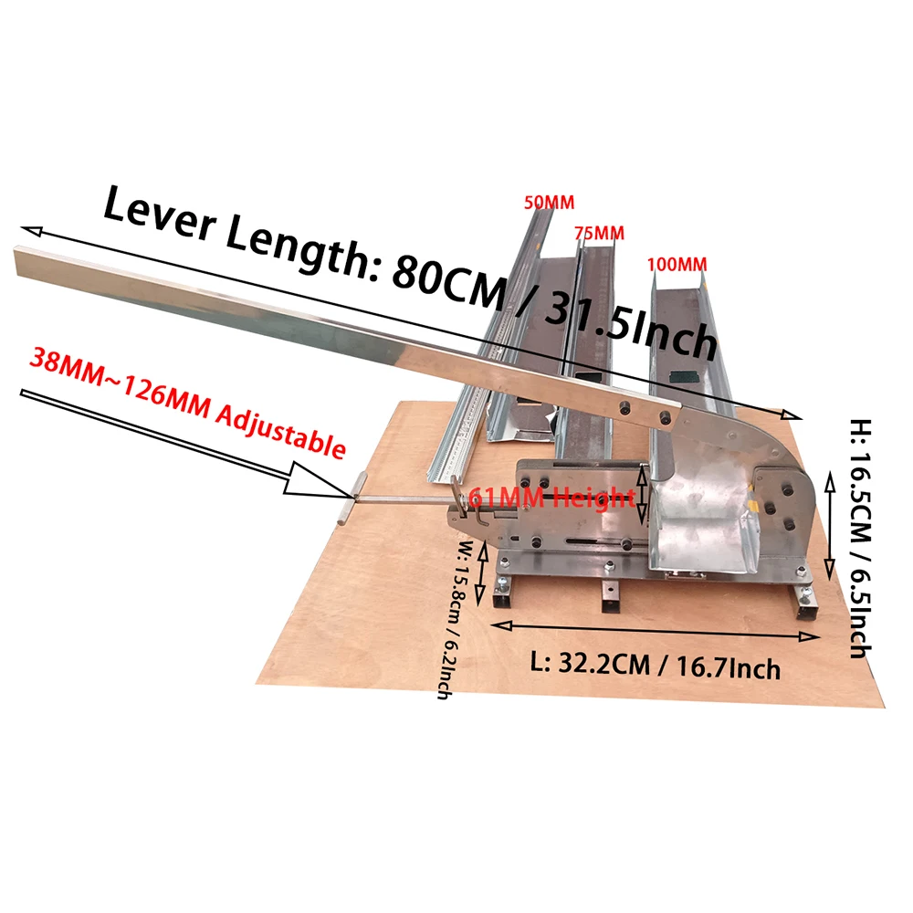 Light Steel 50MM 75MM 38-126MM Adjustable keel knife Lever Saves Effort Ceiling Cutter Carpentry Special Ceiling Auxiliary Tool