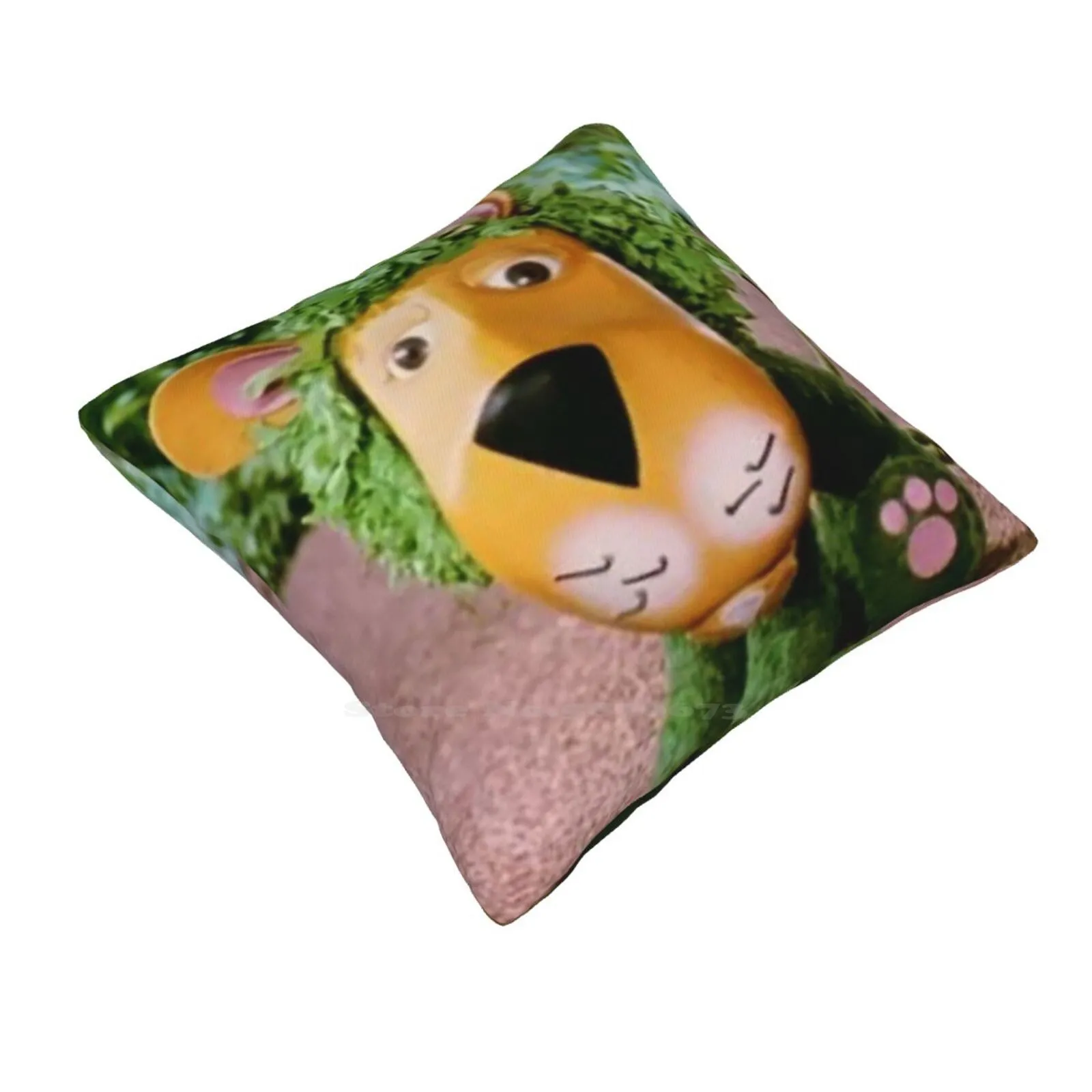 Parsley Lion Throw Cushion Pillow Cover The Herbs Parsley Lion Kids Tv British Retro 1970s Animation