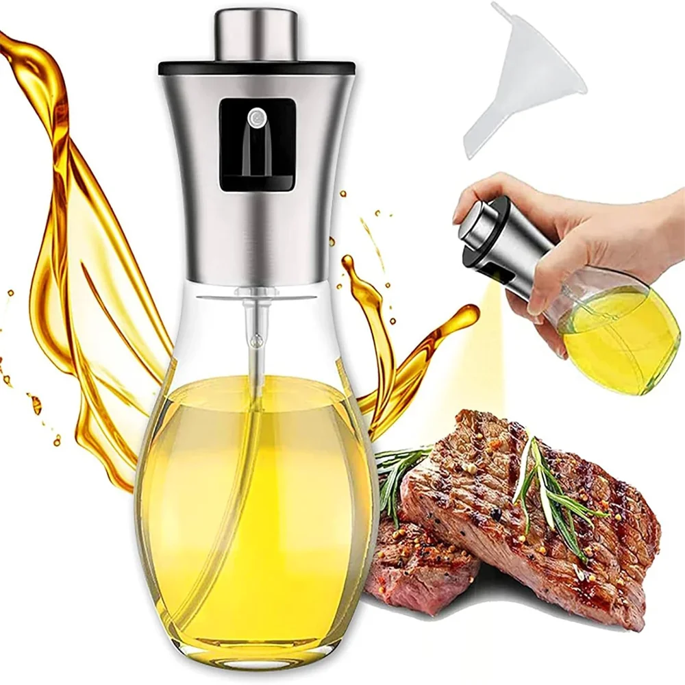 

Stainless Steel 304 Food-Grade Oil Sprayer for Cooking Mist Spray Bottle for Air Fryer,Healthy Diet Oil Sprayer for Grilling BBQ