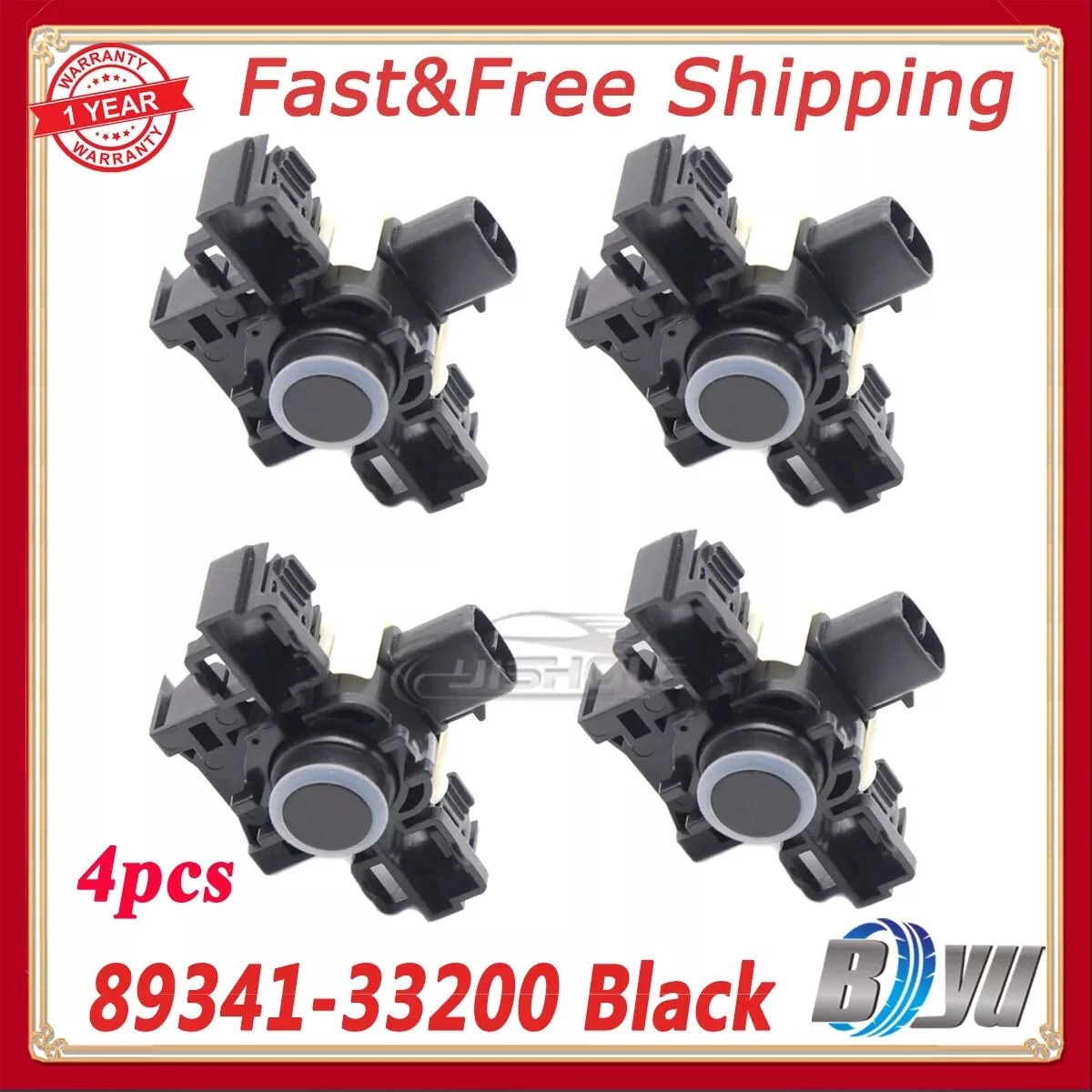 

4X NEW PDC Parking Bumper Sensor 89341-33200 For Lexus CT200H ES250 ES300H ES350 8934133200 89341 33200 89341-33200-A0