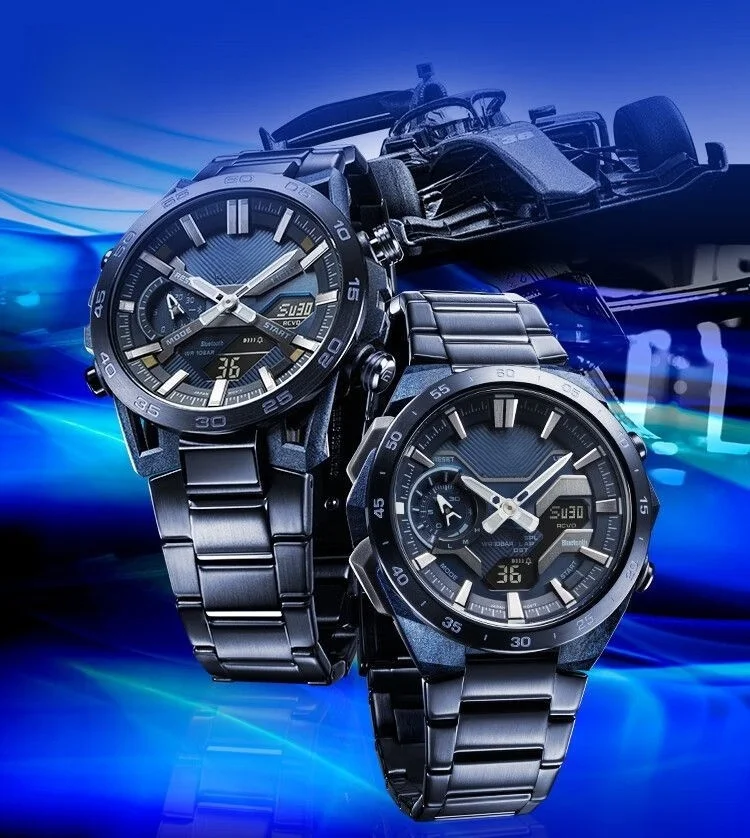Men's Multifunctional Dual Display Sports Watch, 100M Waterproof, Luminous, Sapphire Crystal Wristwatch