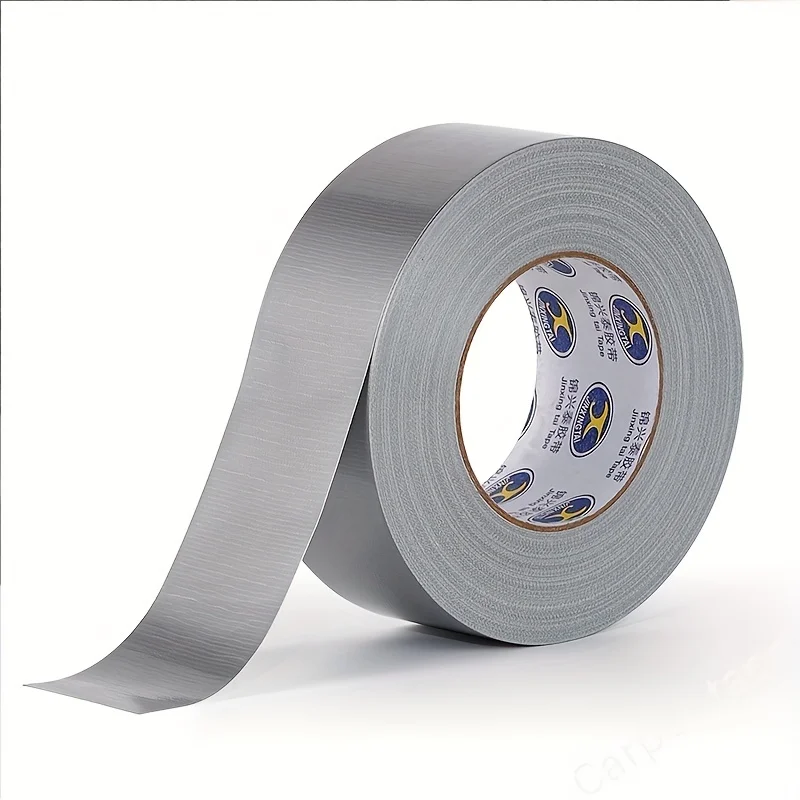 1roll 10m Super Adhesive Fabric Duct Tape, Carpet Waterproof Tape, High Viscosity Silver Gray Tape, DIY Home Decoration Tape