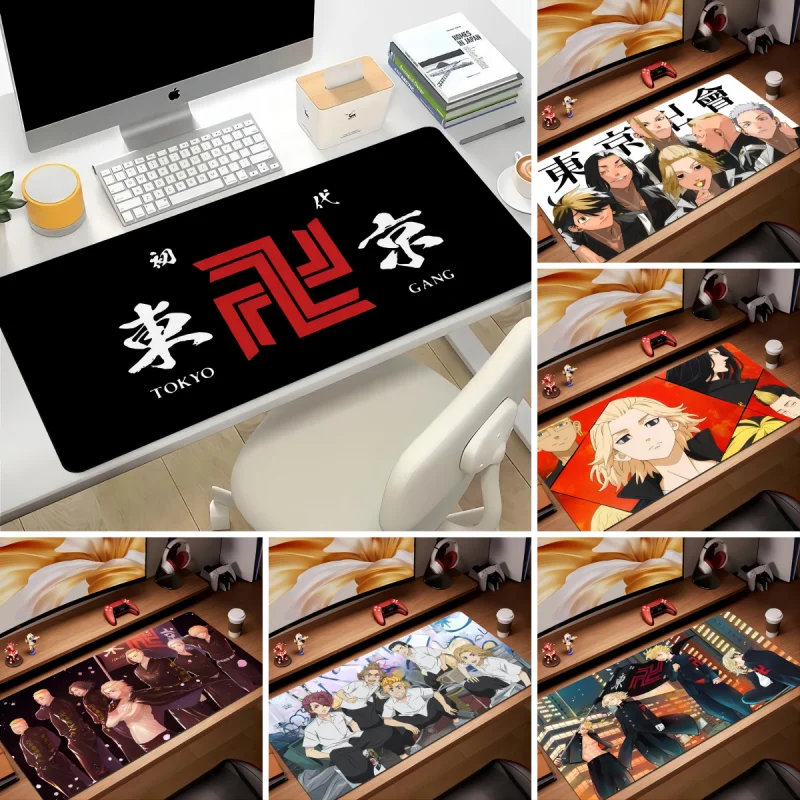 Anime Tokyo Revengers Mouse Pad Laptop Big Cushion Non-slip for PC Table Pad Boy's Gaming Keyboard Mats Office Computer Desk Mat