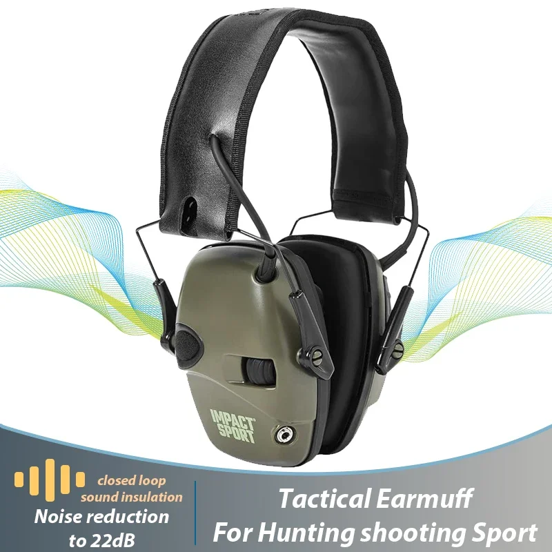 Outdoor Tactical Electronic Shooting Earmuff Gun Range Anti-noise Headset Impact Sound Amplification Hearing protector