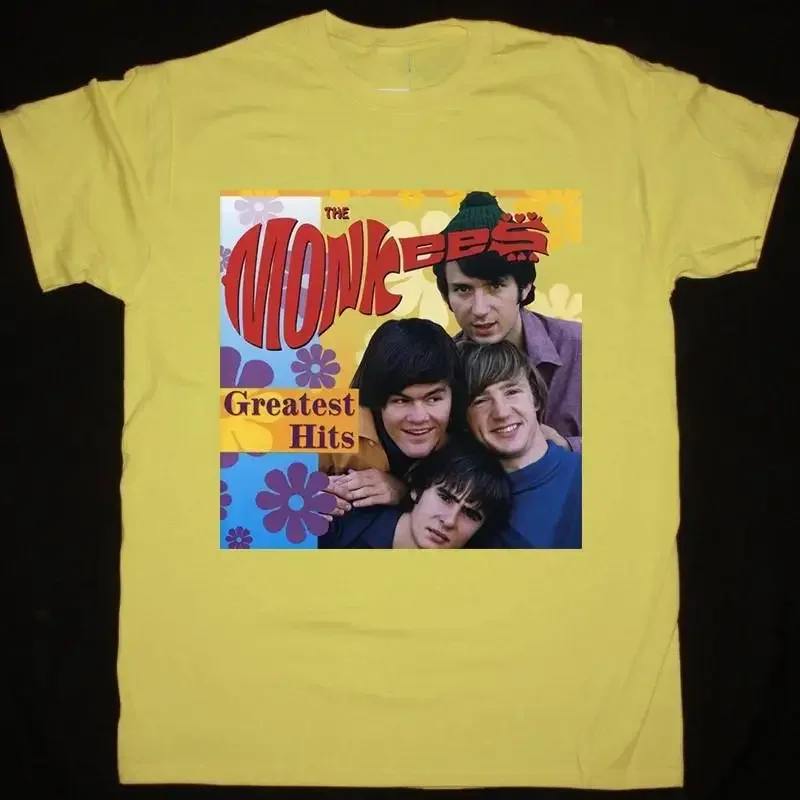 The Monkees band Greatest Hits Yellow Cotton T shirt Full Size S 5XL