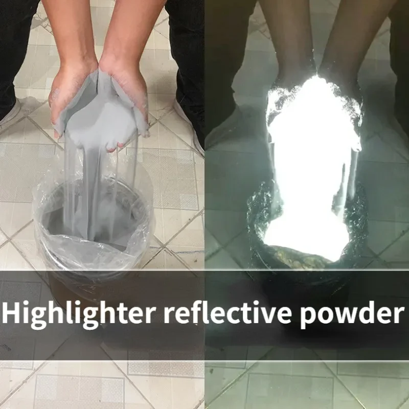 Reflecterend poeder Inkt Zeefdruk Coating Wegenbouw 400 Mesh Hoogglans Wit Zilver Afdrukken Reflecterend poeder