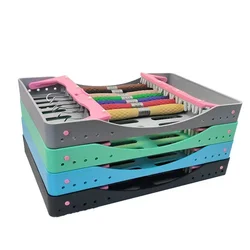3Pcs 치과 악기 상자 Autoclavable 플라스틱 치과 악기 보관 랙 케이스 플라스틱 소독 트레이 홀더