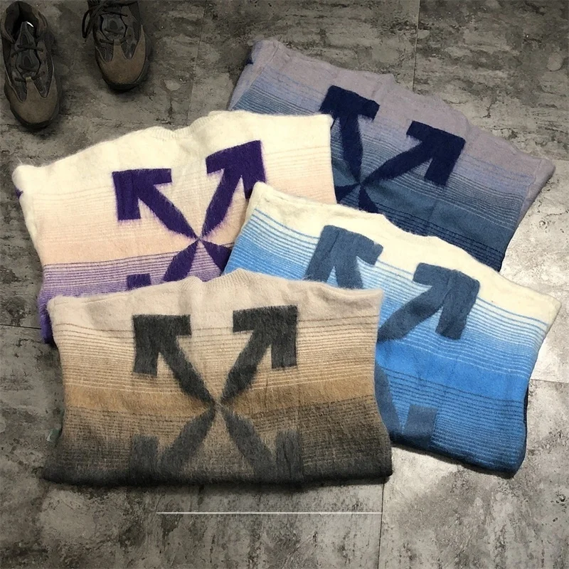 

Разноцветный вязаный свитер оверсайз с круглым вырезом и длинными рукавами, уличный стиль, базовый слой, худи для женщин