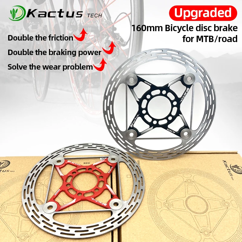 

KACTUS Bicycle Brakes for Road Bike High Strength Mtb Hydraulic Brakes Discs 160mm 6 Bolts / Center Lock Anti-wear Bicycle Parts