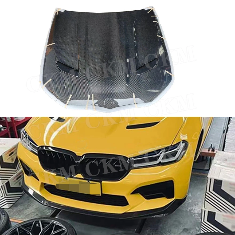 

Carbon Fiber Car C Style Front Bumper Engine Hood Bonnets Body Kits Guard Accessories for BMW 5 Series F90 M5 2018+