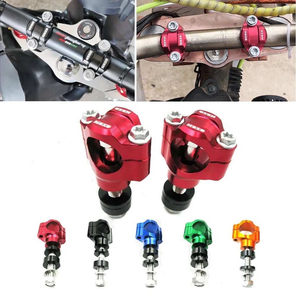 

Universal Motorcycle Refit Handlebar Riser Motorbike Bar HANDLEBAR Heightening Device Clamp Mount CNC Grip Adjustable Dirt bike