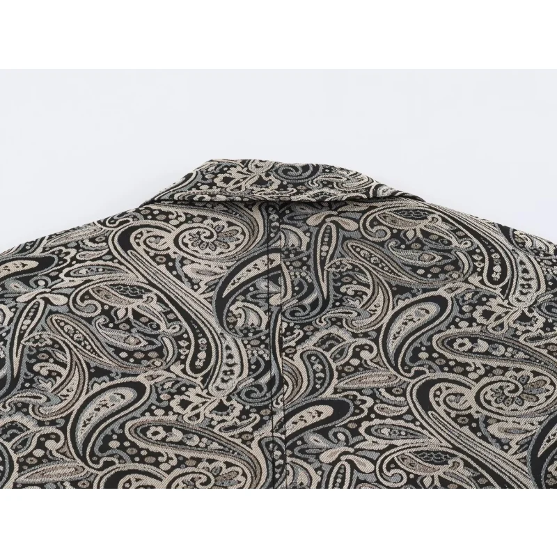 2026 Winter Damen Vintage Jacquard-Mantel Langarm Doppelreihiger Langer Mantel Elegante Lässige Oberbekleidung für Damen – Detail 16
