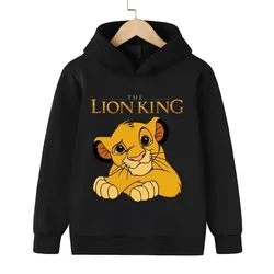 Bambini Cartoon Animal King Graphic The Lion Simba felpe con cappuccio Cartoon Boys Girls felpa stampata bambini top vestiti a maniche lunghe