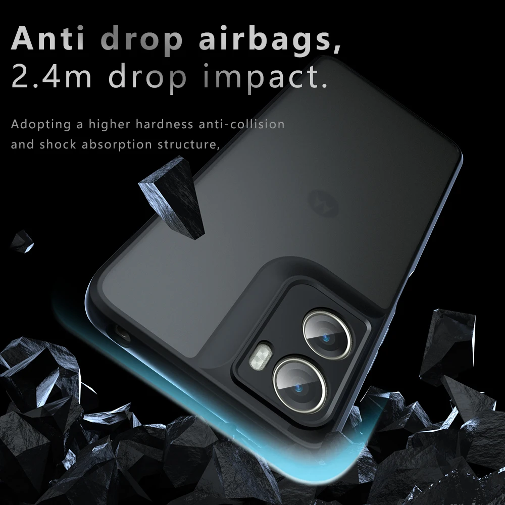 Skin Sensation Airbag Anti Drop Case Cover for Motorola G06 Mircropyle Back Case Cover Moto G86 Power Coque Motorola G100 G100S